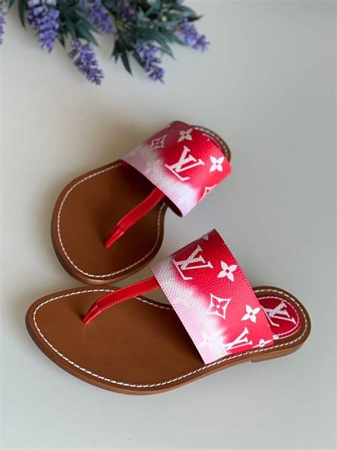 christian Louis Vuitton flip flops